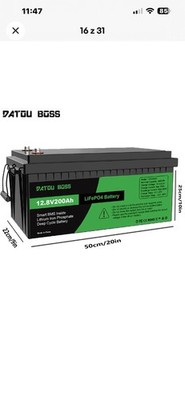 4 Stuck DATOU BOSS LiFePO4 Akku 12.8V 200Ah Smart BMS Deep Cycle Wohnmobil Campi