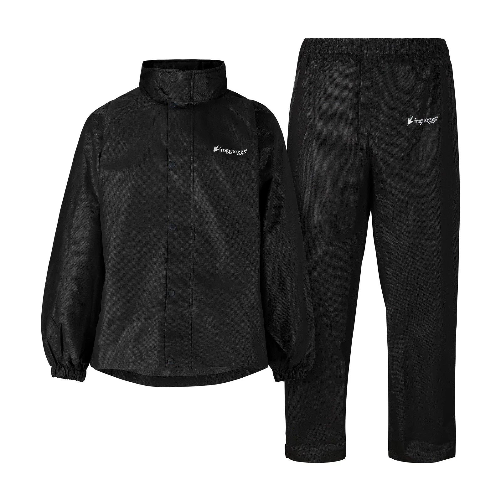 FROGG TOGGS Men's Classic All-Sport Waterproof Rain Suit- Size Small Black - product detail image 1