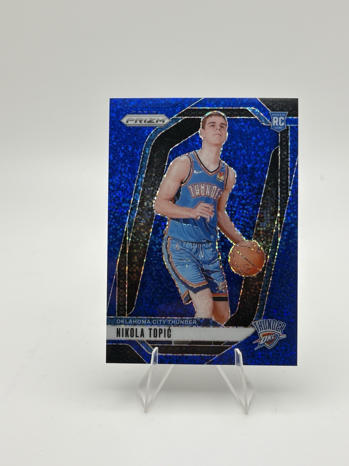 2024-25 Panini Prizm - Nikola Topic #230 Blue Sparkle Prizm /144 (RC)