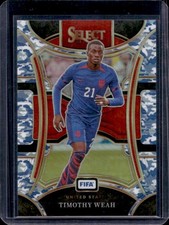 2023-24 Panini Select FIFA Timothy Weah Winter Camo Prizm #/99 USA