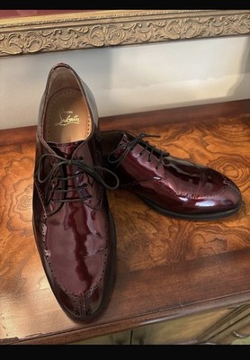 Christian Louboutin A Mon Homme Size EU 41 US 8 Bordeaux Patent Leather