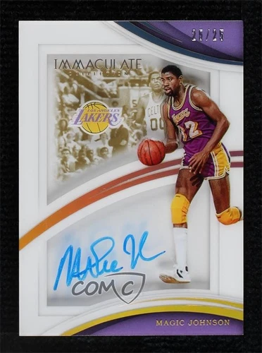 2017 Panini Immaculate Shadowbox Signatures /25 Magic Johnson #SS-MJS Auto HOF