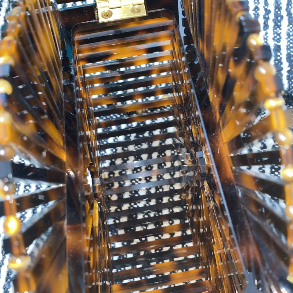 Cult Gaia Brown Luna Bag In Tortoise Shell Acrylic  - Image 4 of 4