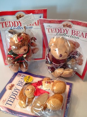 Verschiedene Zeitschriftenbären ''The Teddy Bear Collection'' in Verpackung