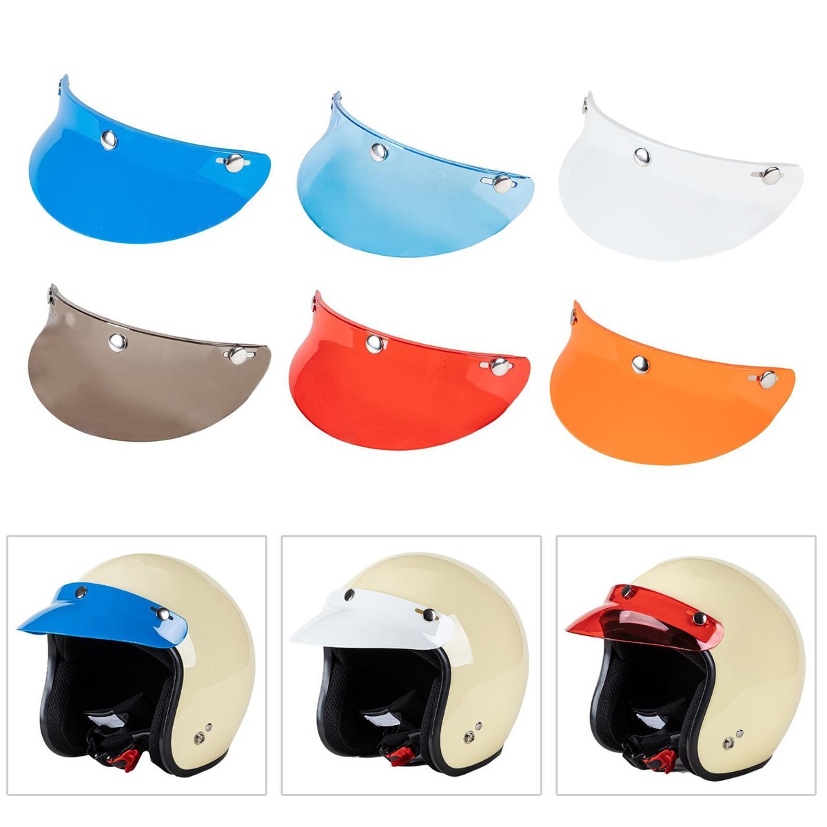 3 snap face shield for motorcycle helmet Daytona Helmets Bubble Visor snap flip shields are engineered to tight standards and high tolerances Windproof 3-Snap Helmet Lens Visor
