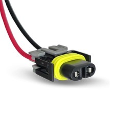 Arwrilt Car Fog Light Wire Socket Connector, Waterproof H11 Pigtail Socket Wi...