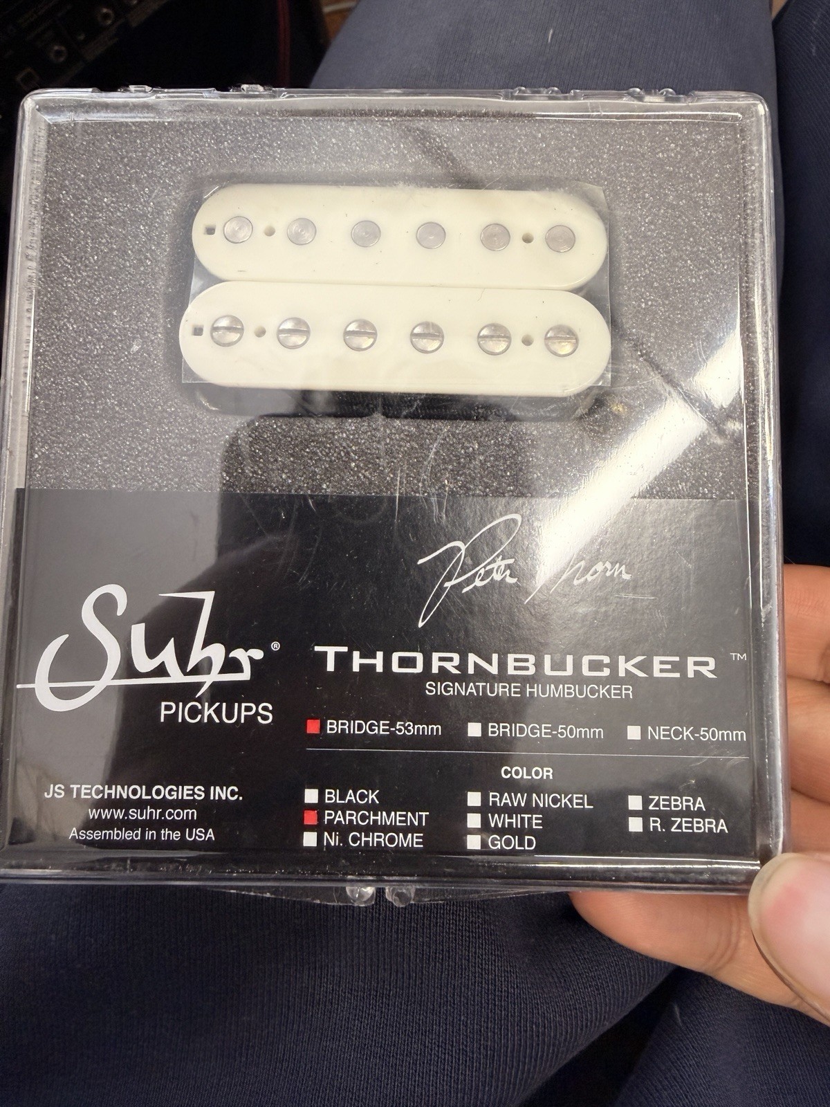 Suhr Thornbucker Pete Thorn Signature Bridge Parchment 53mm F-spaced