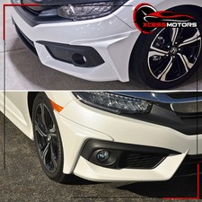 Fits 16-18 Honda Civic Hfp Style Side Front Bumper Splitters Corner Guard - Pp Fits 16-18 Honda Civic Hfp Style Side Front Bumper Splitters Corner Guard - Pp