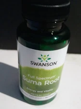 Swanson Full Spectrum Suma Root 400mg 60 Capsules Natural Energy Immune Support