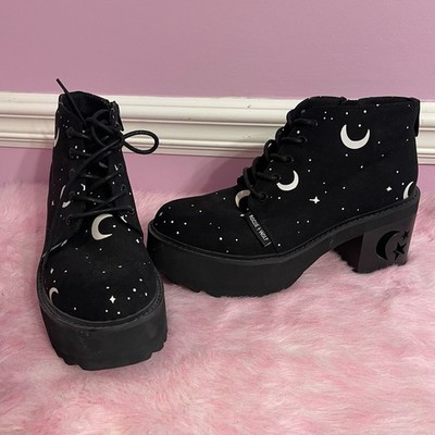 RARE rogue + wolf moondust goth gothic celestial boots fairy Victorian moon