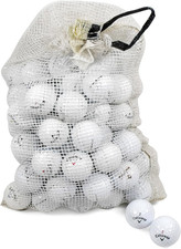 Assorted Models Recycled B/C Grade Golf Balls in Onion Mesh Bag 72-Piece , Whit