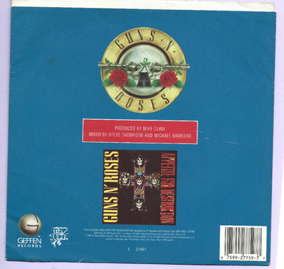 GUNS N' ROSES レコード２枚 Guns N' Roses Sweet Child O' Mine 45 7
