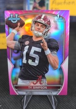 2022 Bowman University Chrome - Ty Simpson #80 Pink Refractor (RC)