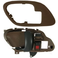Interior Brown Door Handle w/ Bezel Set Kit LH Left Driver for Pickup Truck