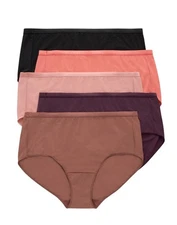 Hanes Just My Size Women's Breathable Mesh Brief Underwear, 5-Pack (Plus )