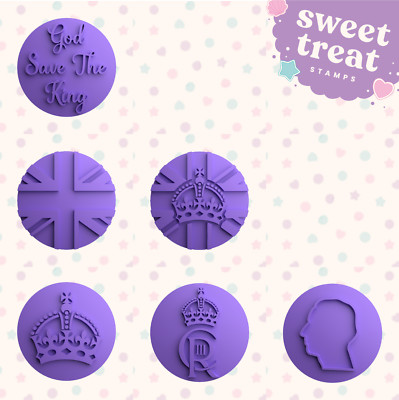 King Charles Krönung Plätzchen Prägestempel Cupcake Fondant Stempel Zuckerguss Stempel