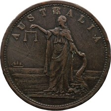 1820 1 Penny Australia Token Iredale & Co Sydney New South Wales (MO3491-)