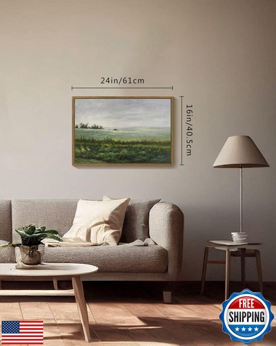 SHENIFY Landscape Framed Canvas Wall Art 16x24in Large Vintage Classical The - Picture 5 of 5