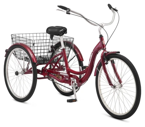Schwinn Meridian Adult Tricycle Bike, Three Wheel Beach Cruiser, 24 & 26-Inch...