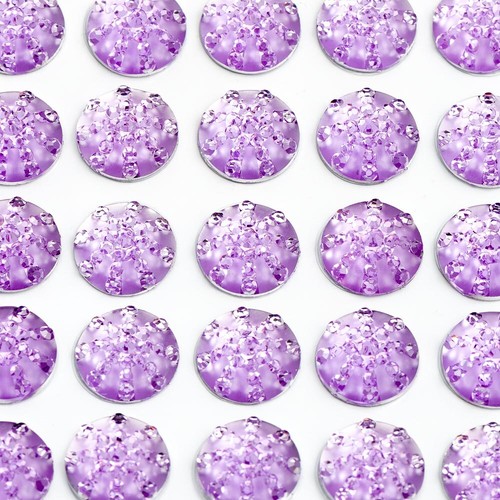 Sheet 50 - 10mm Self Adhesive Craft Diamante Dazzler Resin Gem Stick on Crystals - Picture 9 of 13
