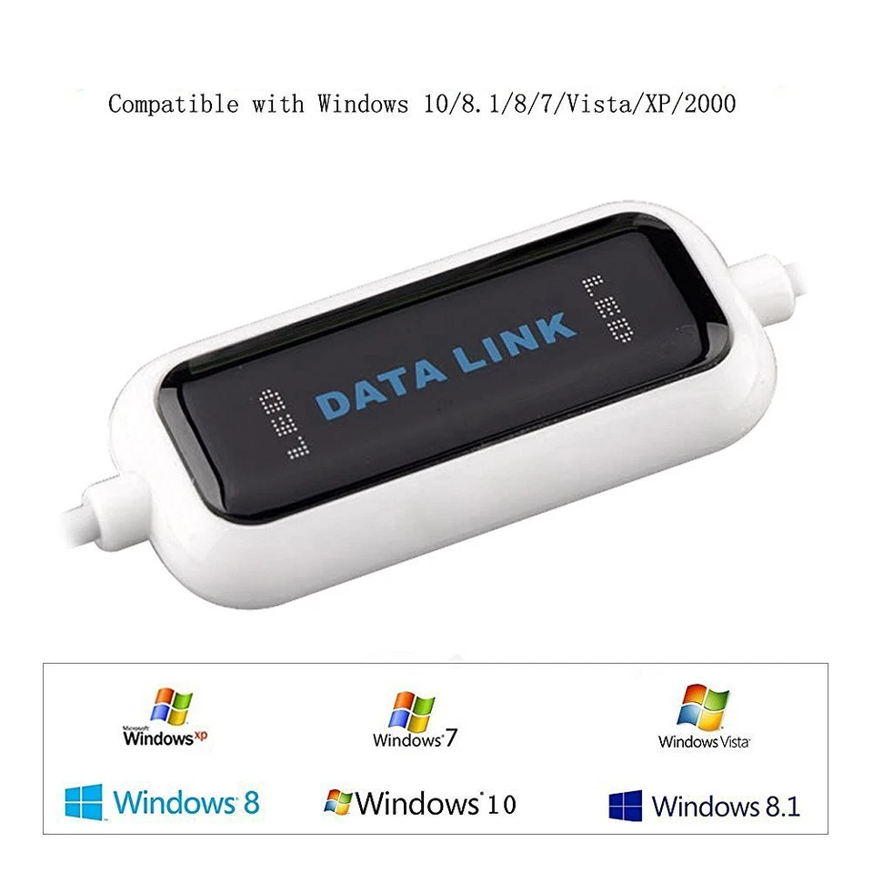 Datenkabel High-Speed USB 2.0 zu PC Linkkabel für Windows 11/10/8.1/8/7/Vista/XP - Bild 3 von 4