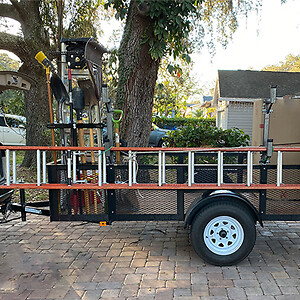 Adjustable Trailer Side Ladder Rack for Enclosed Trailers Exterior Wall Mount - Picture 7 of 21