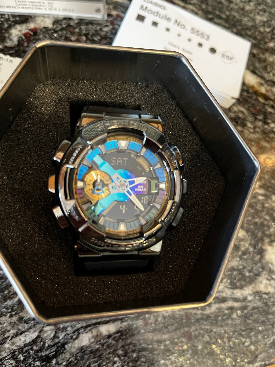 Casio G SHOCK GM110B-1A 52mm Black Resin Stainless Steel