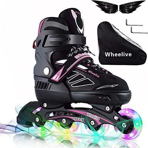 Wheelive Adjustable Inline Skates for Kids and Adults Roller Skates Performa...