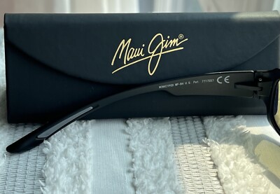 Maui Jim Monkeypod MJ 441 2M Black Frame Blue Hawaii Polarized