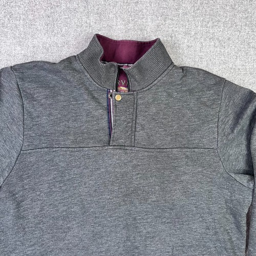 Orvis Sweatshirt Men's Size XL Long Sleeve 1/4 Zip Button Pullover Gray Ch. 50" - Picture 14 of 14