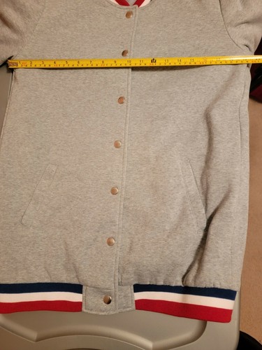 Forever 21 Men's Button Down Grey,Blue,White,and Red Jacket Sz Small - Picture 7 of 8