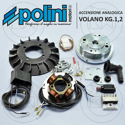 ELECTRONIC IGNITION 12V POLINI CONE D.19 FLYWHEEL 1.2kg Vespa 125 ET3 SPRING