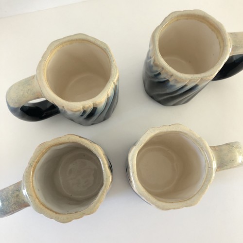 4 Padilla & Prado Blue Ceramic 10 Ounce Coffee Mugs Beautiful Ombré Mexico - Picture 4 of 7