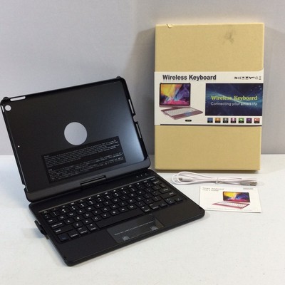 TQQ Black Touchpad Keyboard Folio/Case Compatible With iPad 10.2 Inch