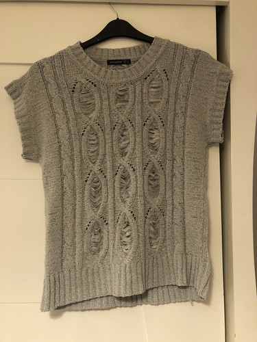 Primark Sleeveless Knitted Light Grey 