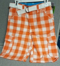 US POLO ASSN. Boy's Plaid Belted Shorts sz 7
