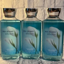 SET OF 3 Bath  Body Works SEA ISLAND SHORE Shower Gel 10 oz NEW RARE 