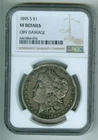 U.S. 1895-S MORGAN DOLLAR NGC VF DETAILS OBV DAMAGE KEY DATE