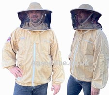 Olive cotton Bee Jacket Round hat Beekeeper beekeeping fencing wasp protection