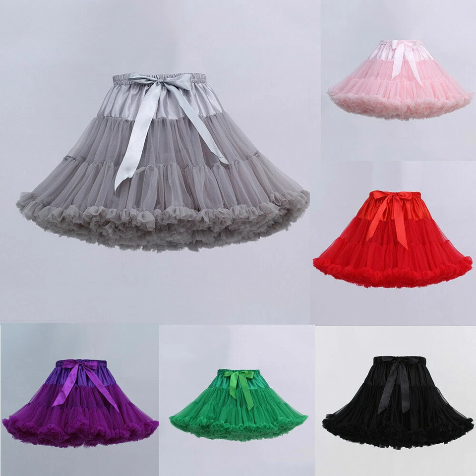 Damas Niña Enagua Crinolina Falda Interior Columpio Ballet Tutú Falda Vestido Lolita Foto 2 de 4