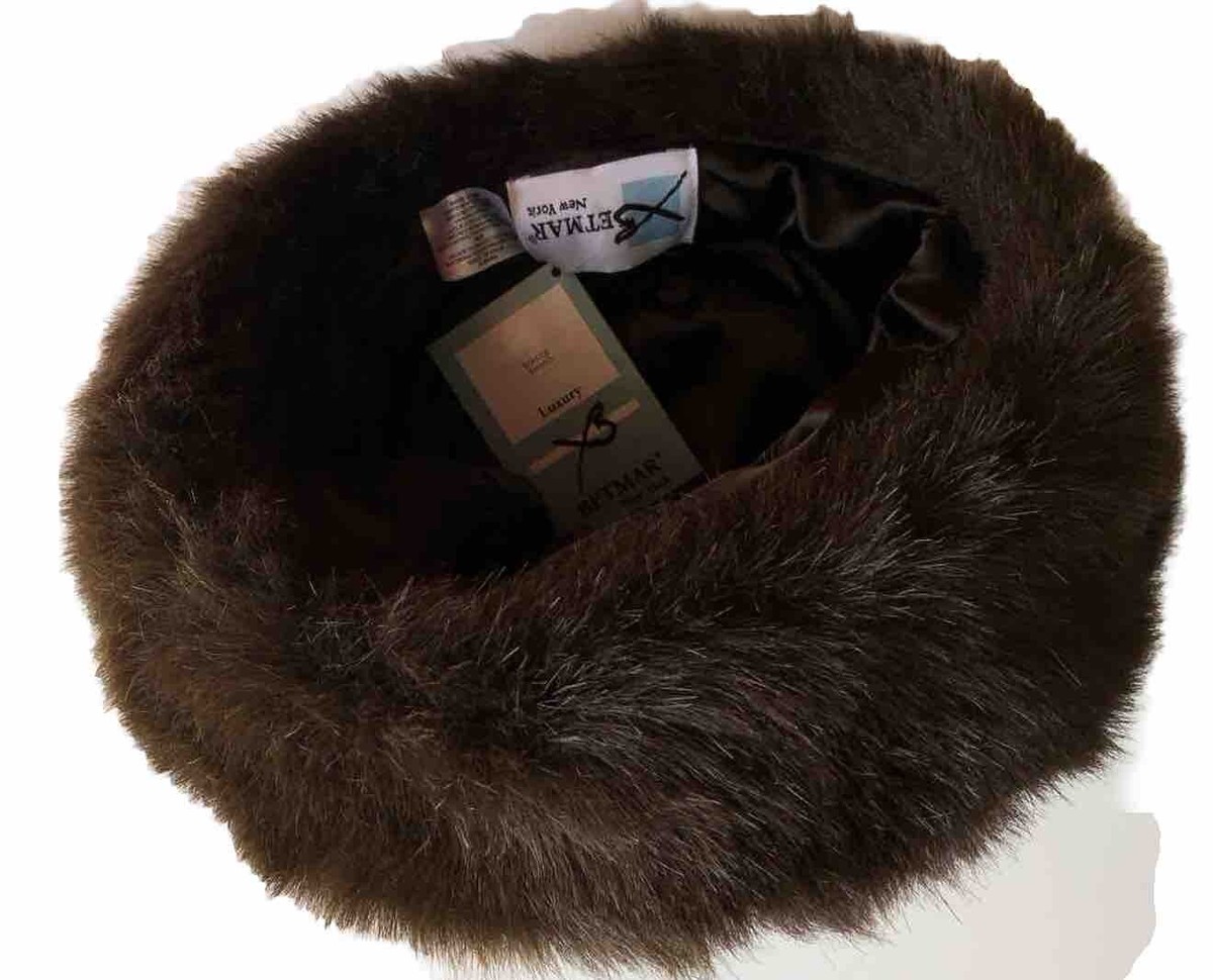 Betmar of New York Dark Brown vintage Faux Fur Hat NEW W-tags Gorgeous luxury BETMAR NEW YORK FUR HAT | Mercari main image 4