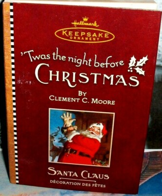 Santa Claus`2001`Twas The Night Before Christmas,I Herd Him,#4 Hallmark Ornament