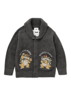 Gelato Pique UNISEX Super Mario Jacquard Shawl Cardigan Bowser S