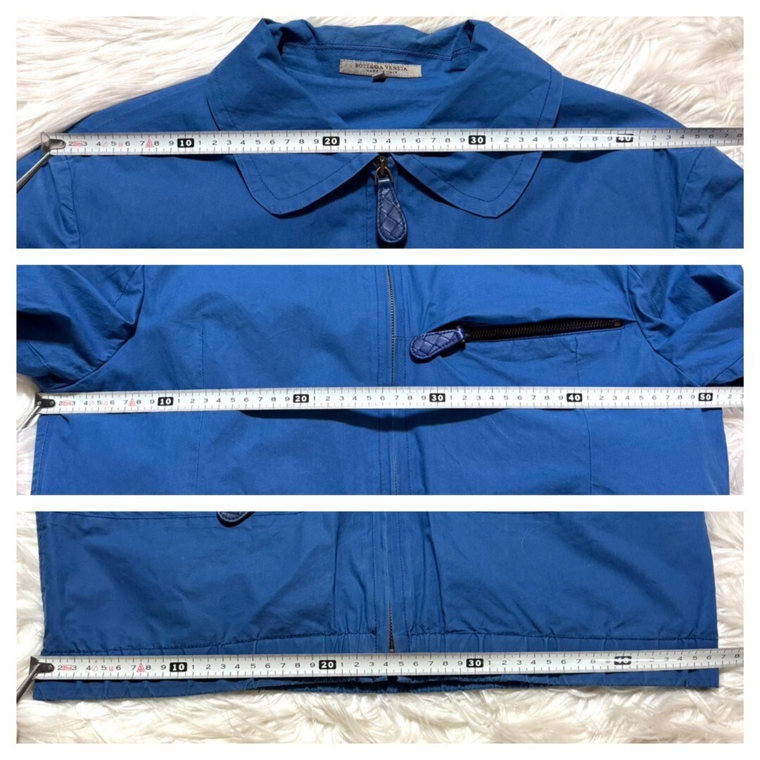 【関税&送料込】Bottega Veneta Giacca Blu Authentic Runway Bottega Veneta Intrecciato Leather Zip
