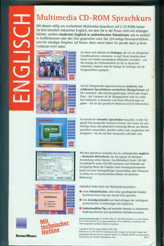 Multimedia Sprachkurs Englisch 2 CD-ROM und Reise - Sprachführer - Bild 3 von 3