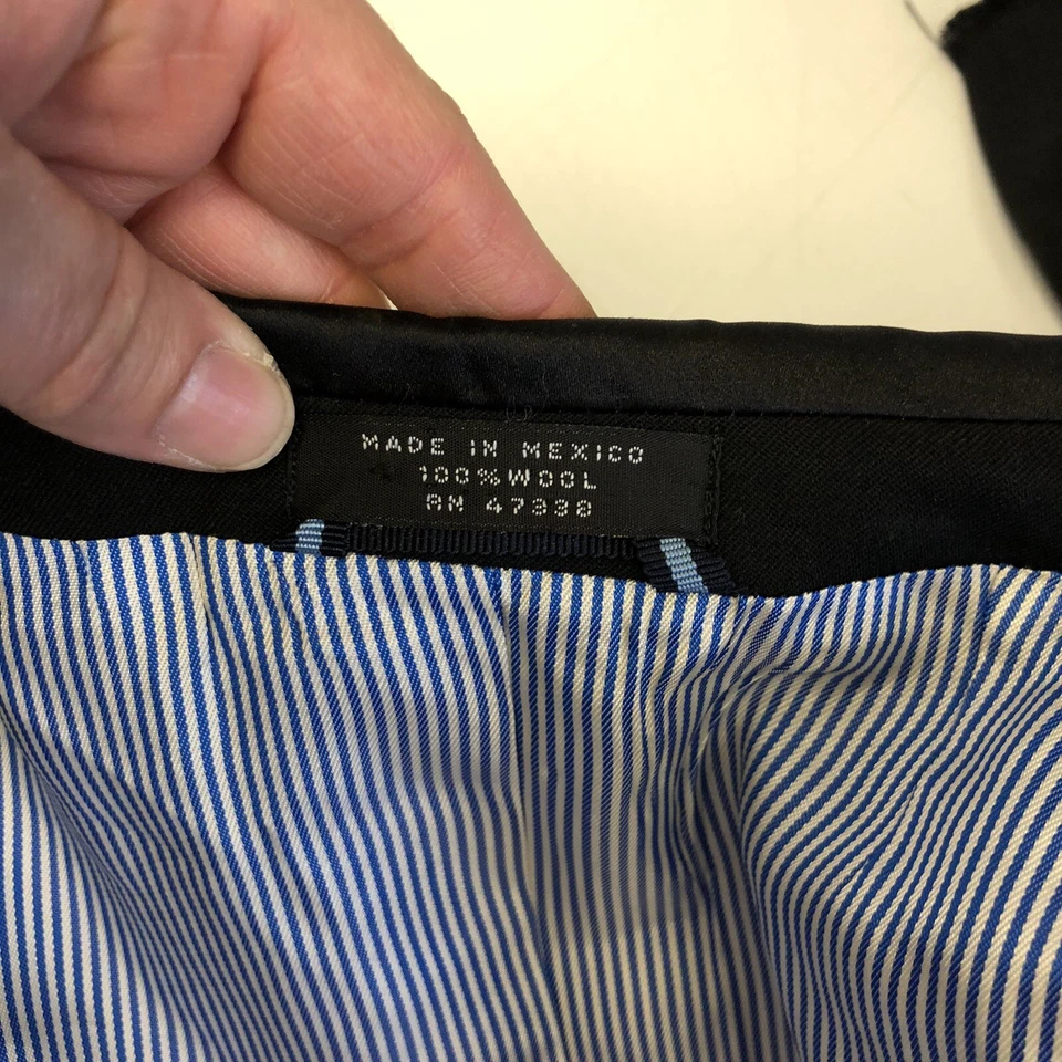 Tommy Hilfiger TUX Sport Coat Tuxedo SATIN Lapel Jacket Formal PROM Blazer 38 - Image 2 of 4