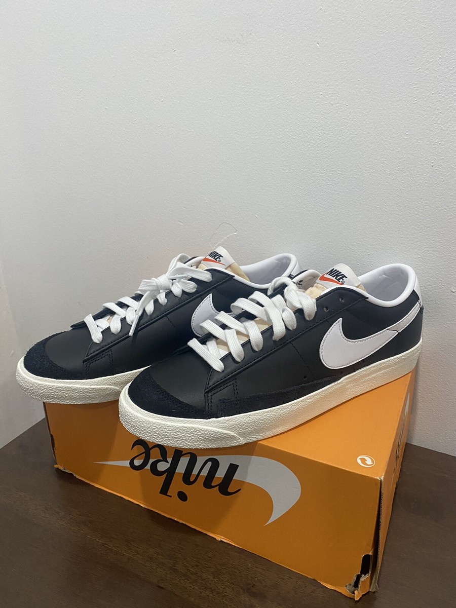 Nike Blazer Low '77 Black White Sail Mens Size 10 New