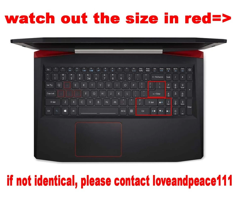 Keyboard Cover Skin Protector for Acer Nitro AN515-51 AN515-53 AN515-42 - Image 2 of 2