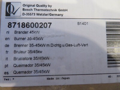 Brenner 35-45kW m. Dichtg u. Gas-Lft.-Vert. für GB162 Buderus 8718600207 Brenner