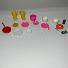 Barbie Dream House 1978 Pots  Pans Silverware Kitchen Pitcher Soda Accessories